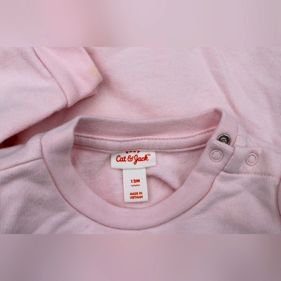 Baby Girls 12M Sweatshirt Bundle – 2 Pieces – Pink - Picture 2 of 6